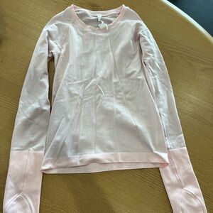 lululemon athletica Soft Pink Long Sleeve Tee